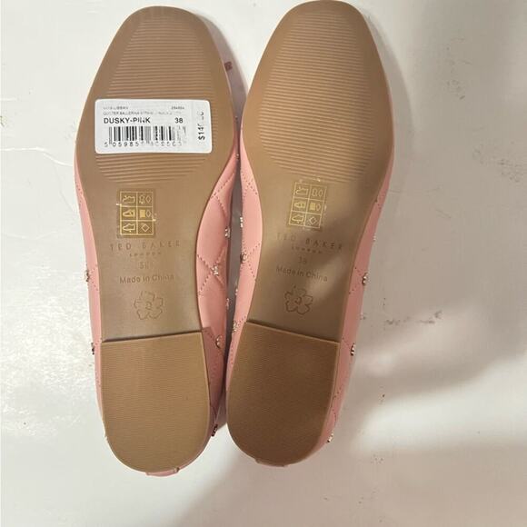 TED BAKER Pink Libban Leather Flat Size 38 - Picture 11 of 11